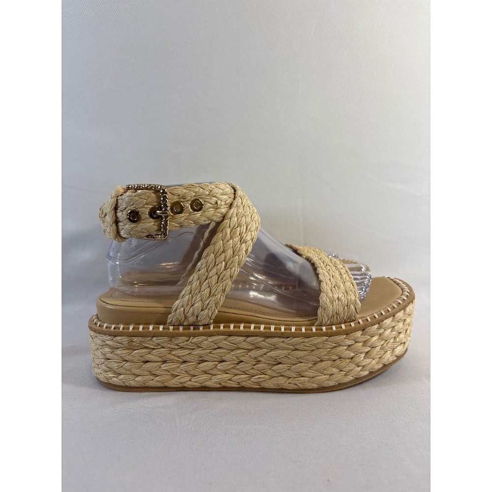 Ulla Johnson Raffia Espadrille Platform Sandals Ankle Strap Boho Women's 8.5 - Picture 4 of 8